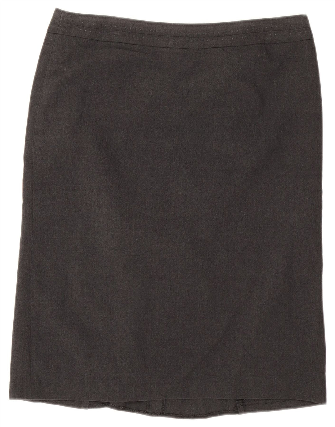 Gonna dritta da donna Marks & Spencer UK 12 media W32 poliestere grigio