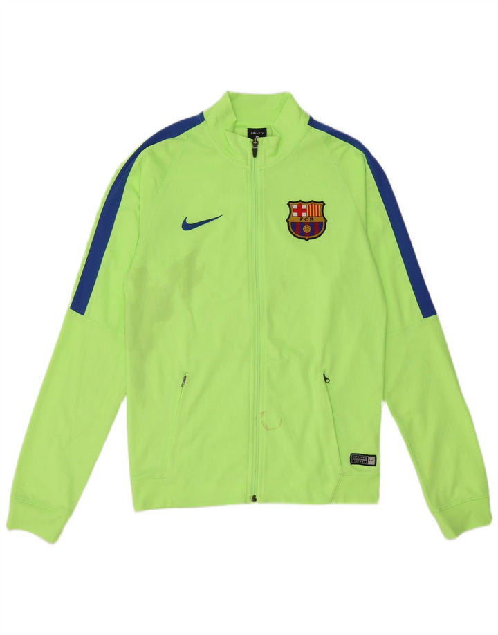 Giacca da tuta Nike FCB da uomo, piccola, in poliestere color block verde