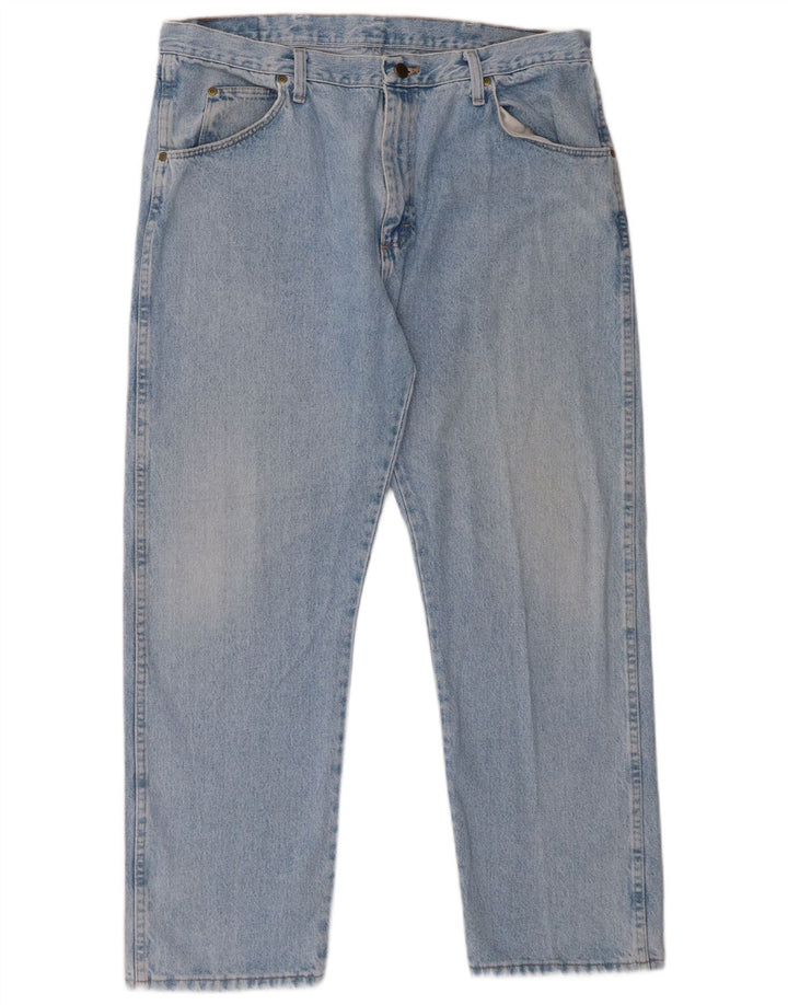 Jeans dritti da uomo Wrangler vestibilità regolare W38 L29 cotone blu