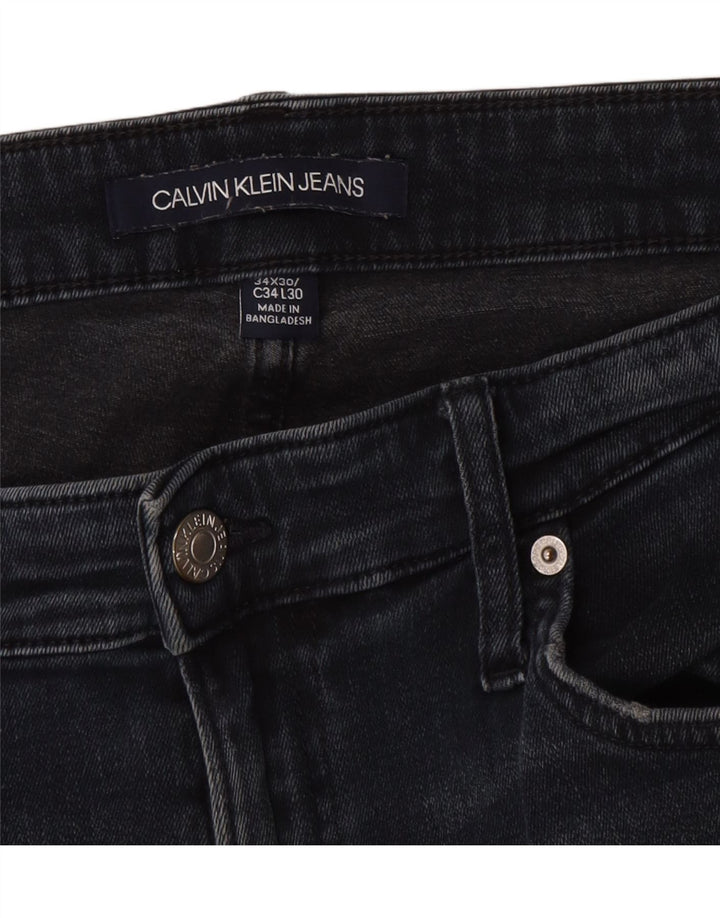 Jeans slim da uomo Calvin Klein W34 L30 Blu Navy