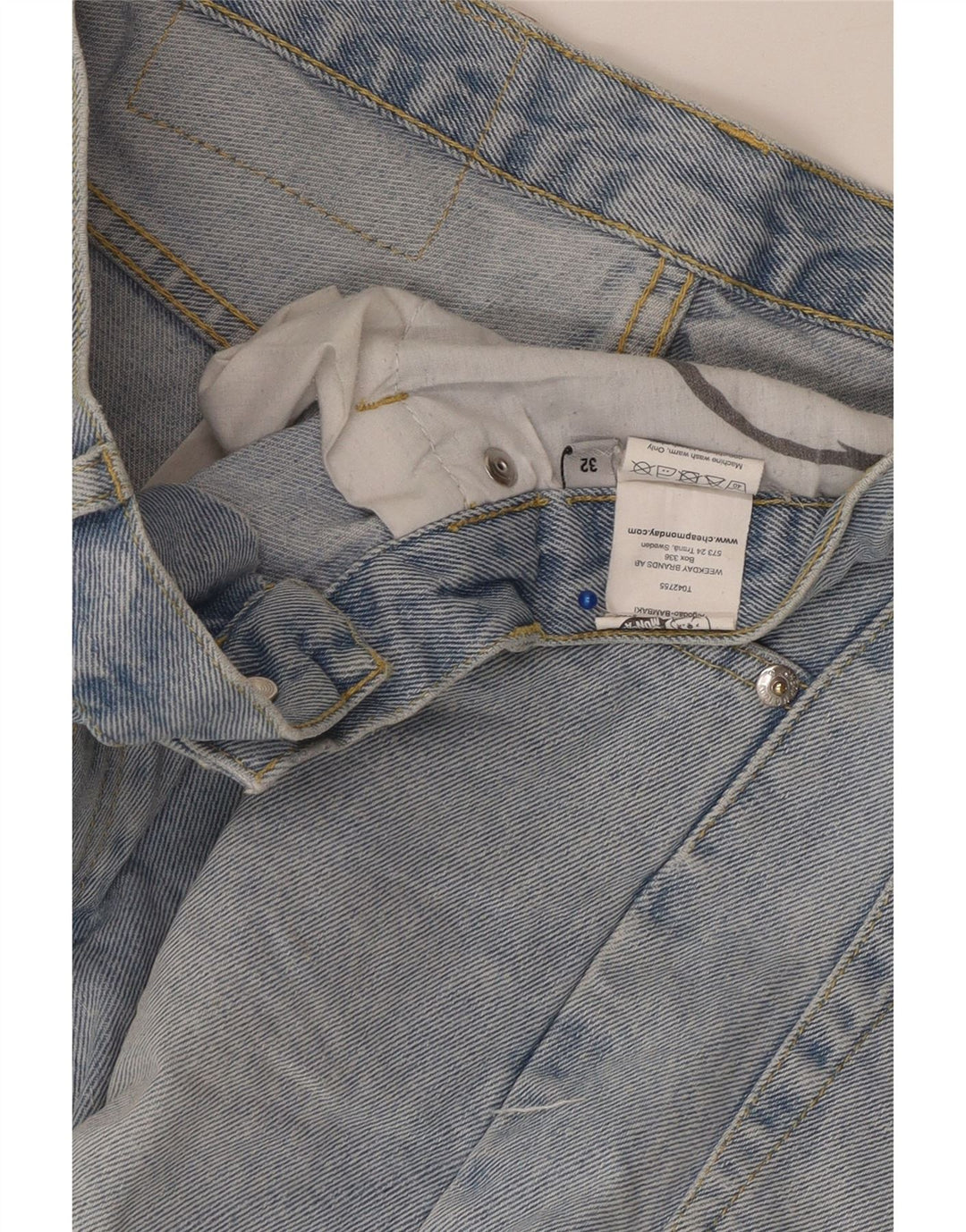 CHEAP MONDAY Pantaloncini di jeans da uomo W32 Cotone blu medio