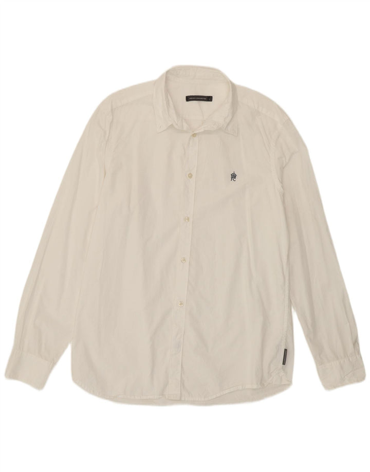 Camicia da uomo French Connection grande in cotone bianco