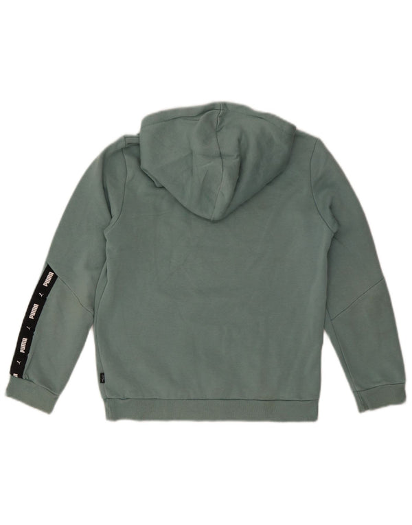 Felpa con cappuccio grafica per ragazze Puma 11-12 anni in cotone color block blu