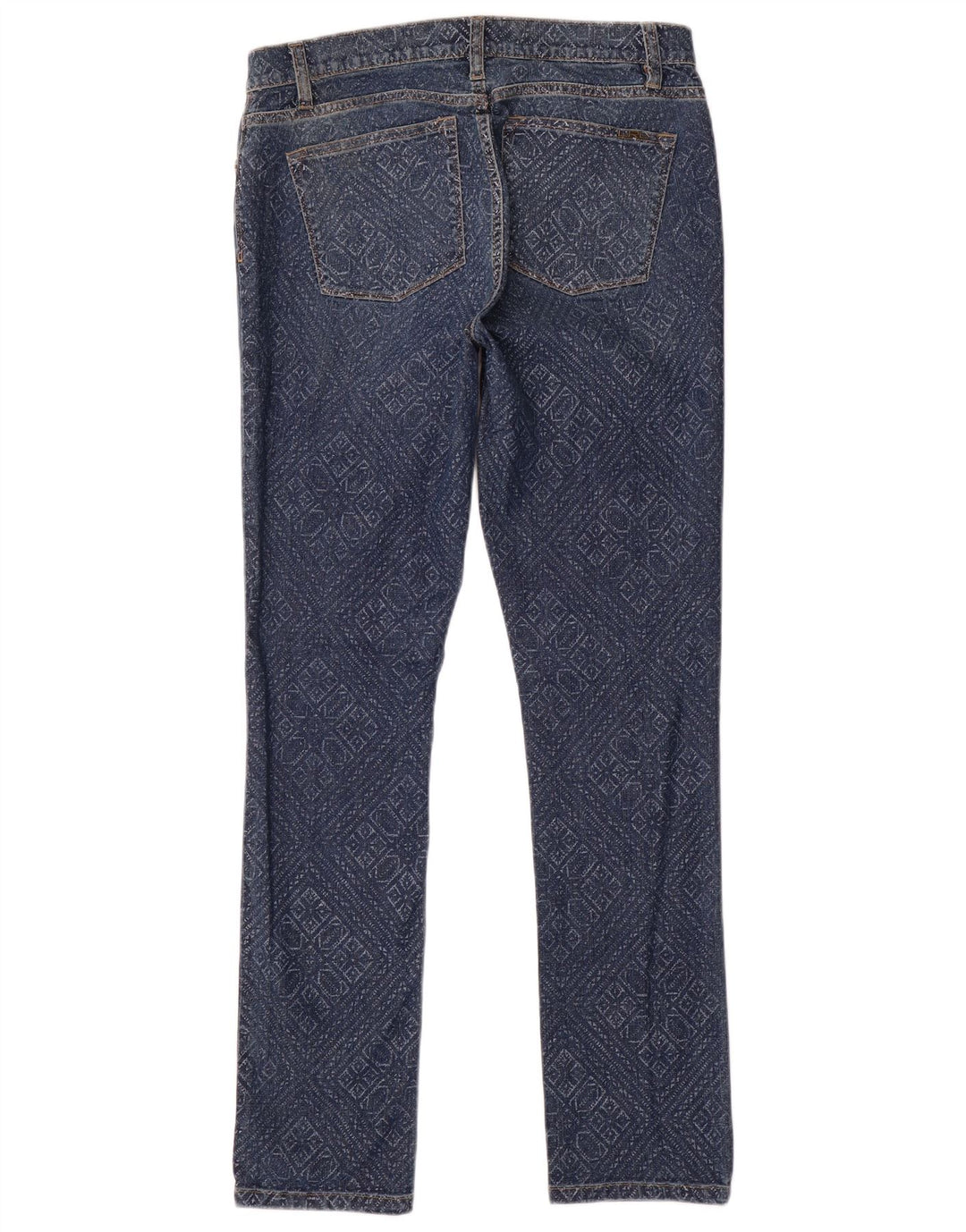 Jeans slim da donna Ralph Lauren US 8 medio W32 L31 cotone geometrico blu
