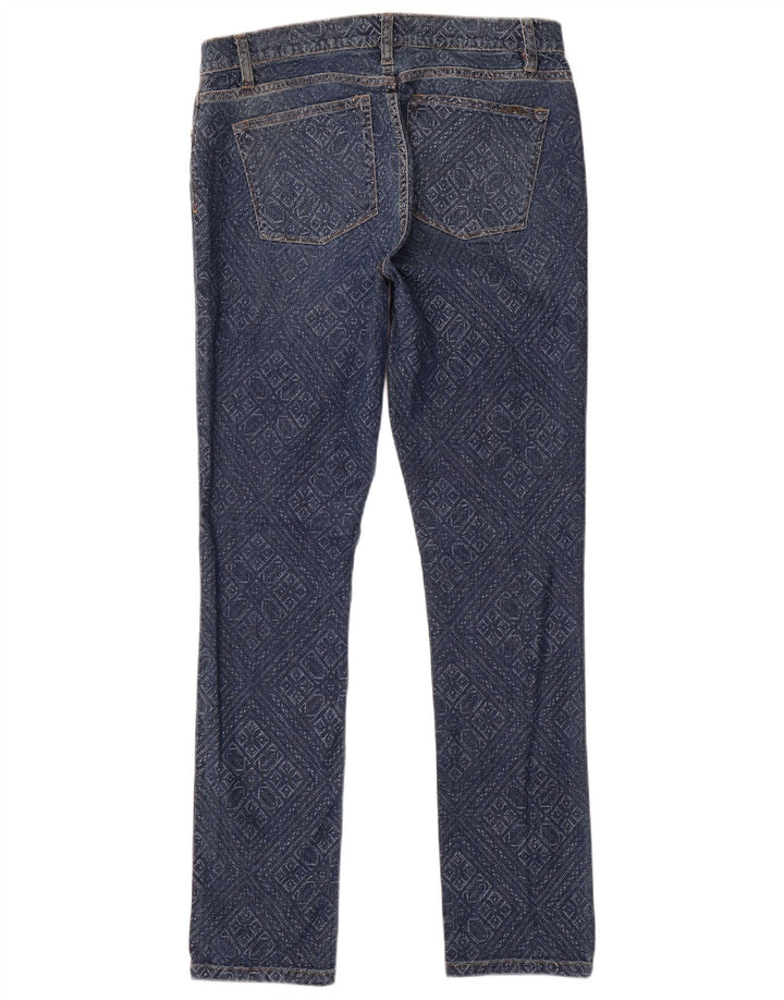 Jeans slim da donna Ralph Lauren US 8 medio W32 L31 cotone geometrico blu