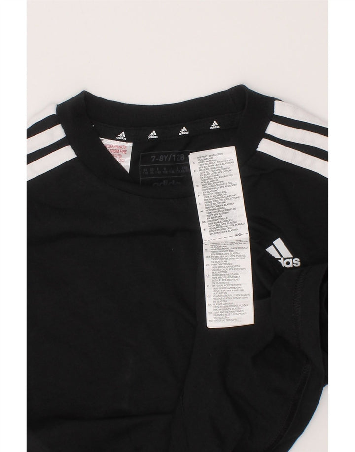 T-shirt Adidas da ragazzo Top 7-8 anni in cotone nero