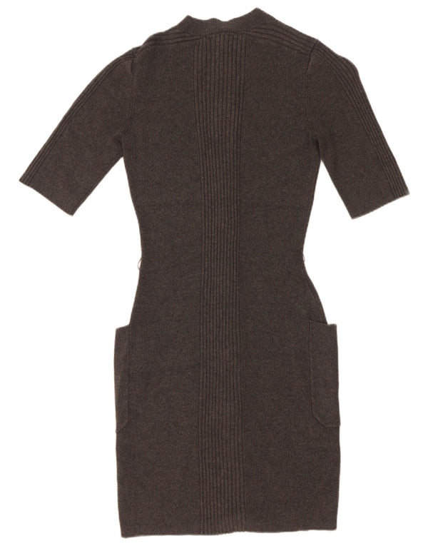 Abito aderente in maglia da donna Guess UK 14 Viscosa grigio medio