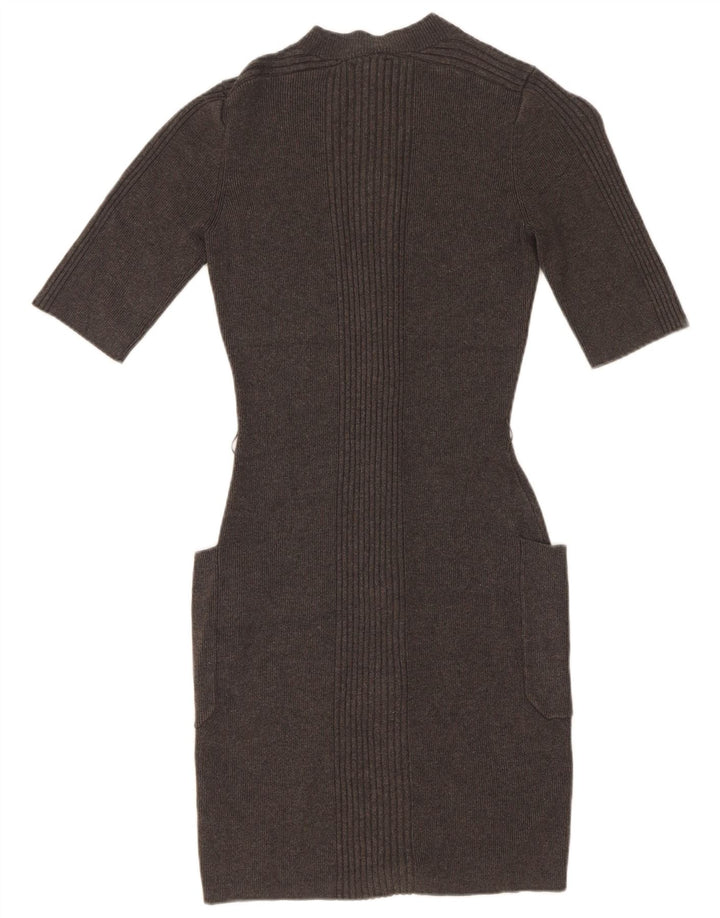 Abito aderente in maglia da donna Guess UK 14 Viscosa grigio medio