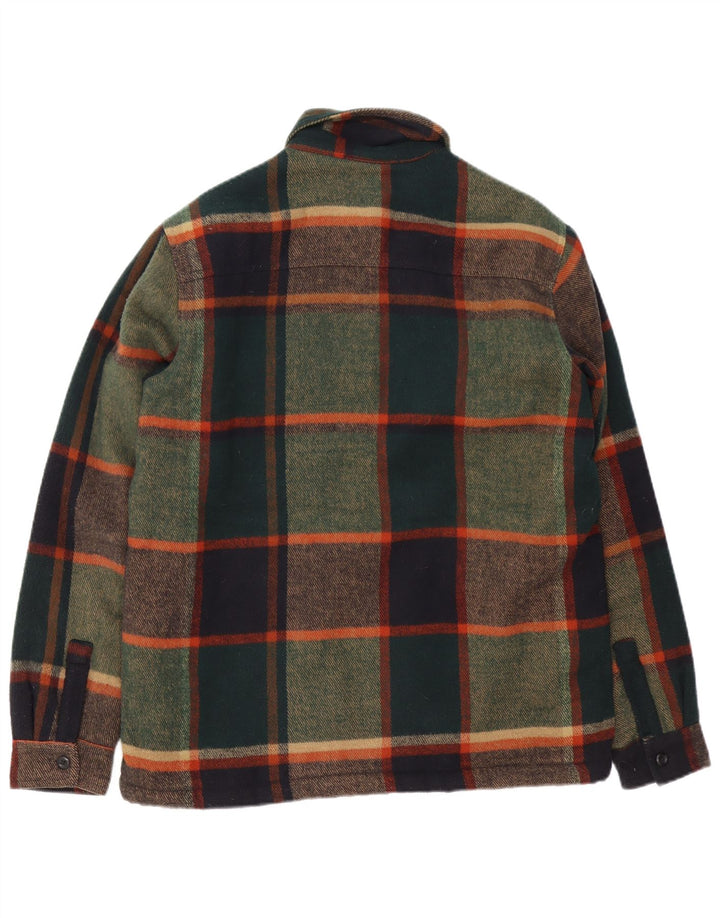 ZARA Camicia da Uomo in Flanella da Taglialegna, Vestibilità Rilassata, in Poliestere a Quadri Verdi Grandi