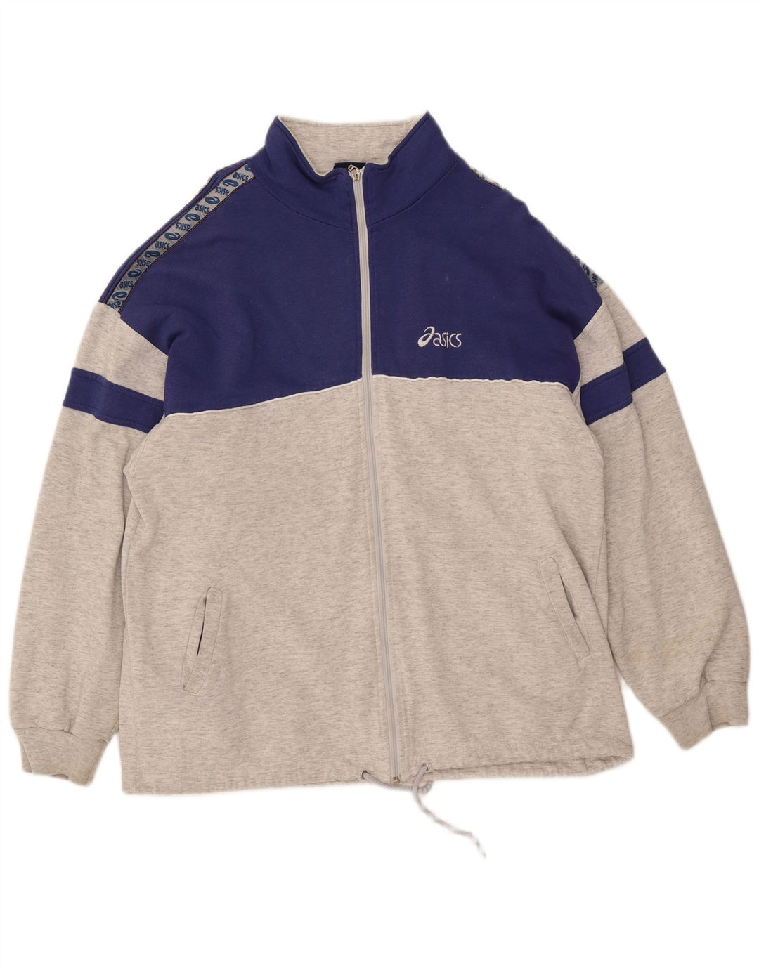 Giacca sportiva ASICS da uomo con grafica XL, colore grigio blocco