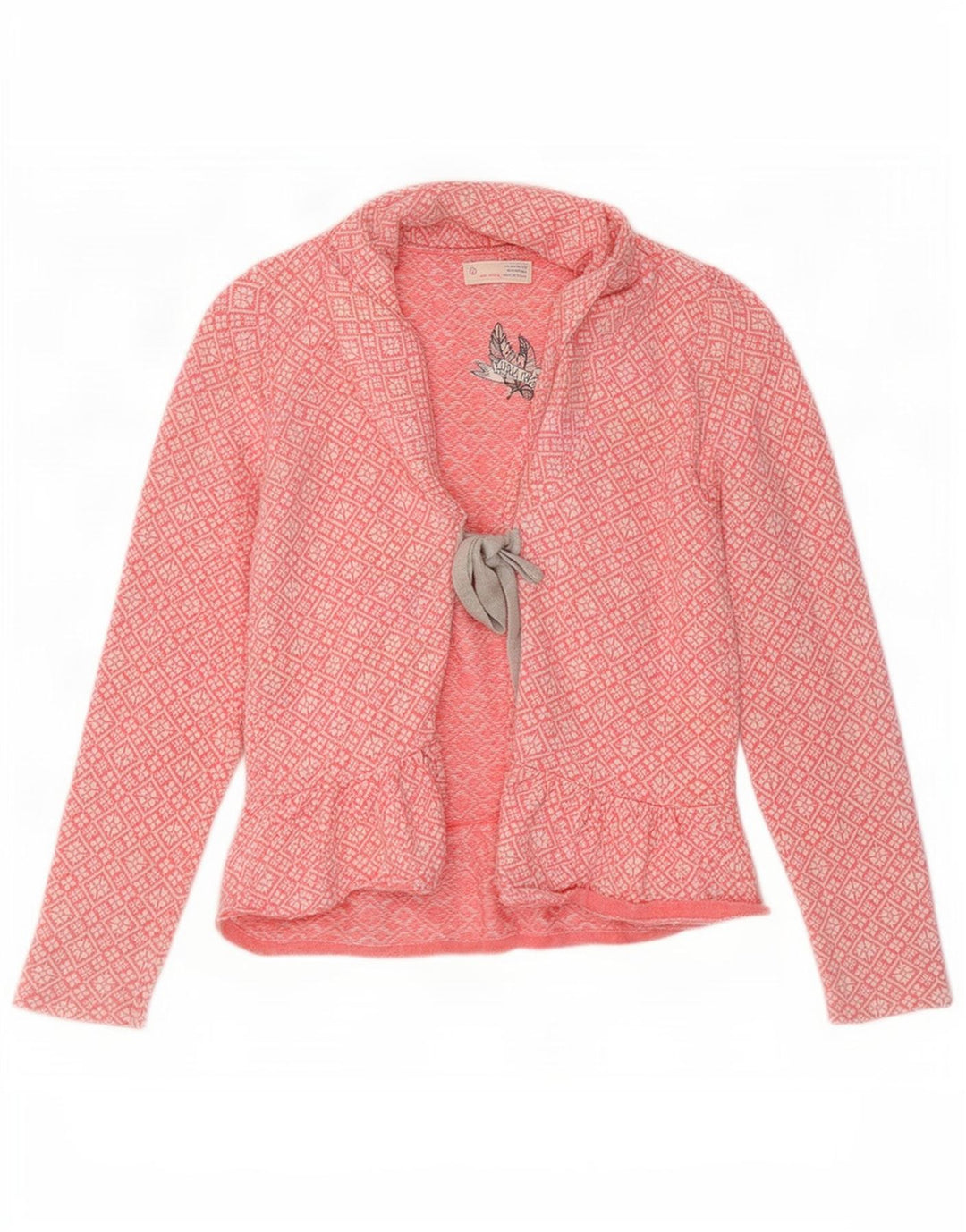 Maglione cardigan da donna Odd Molly taglia 2 cotone geometrico rosa medio