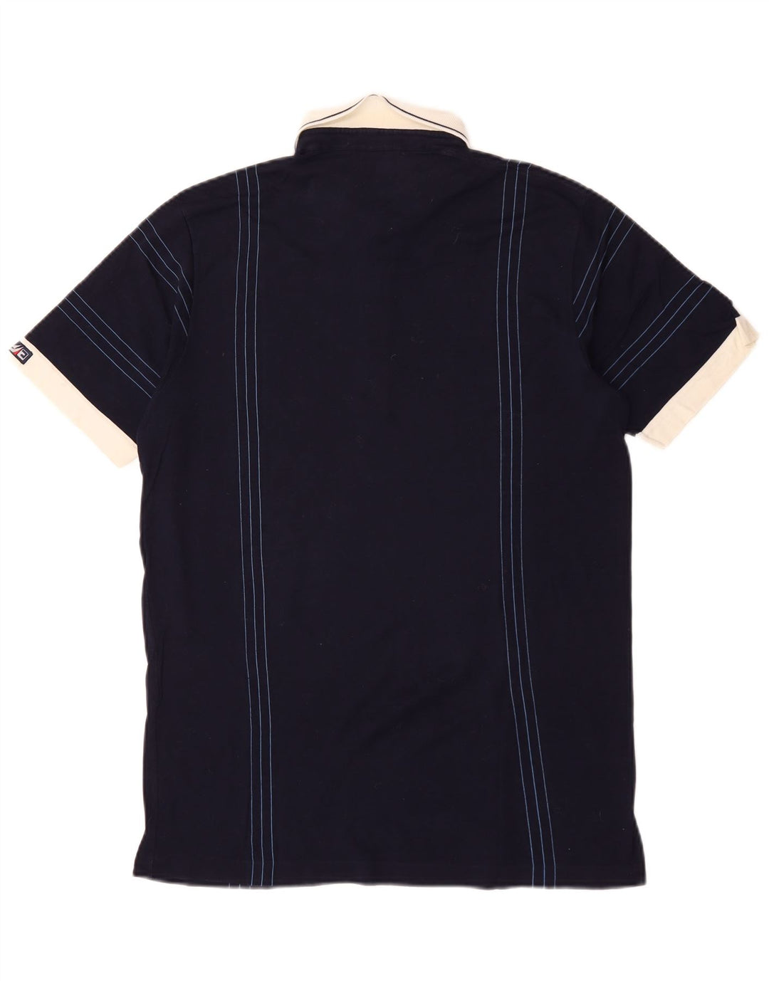 Polo da uomo Cagi a righe grandi blu navy
