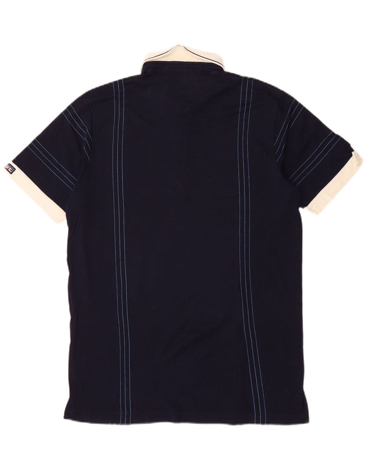 Polo da uomo Cagi a righe grandi blu navy