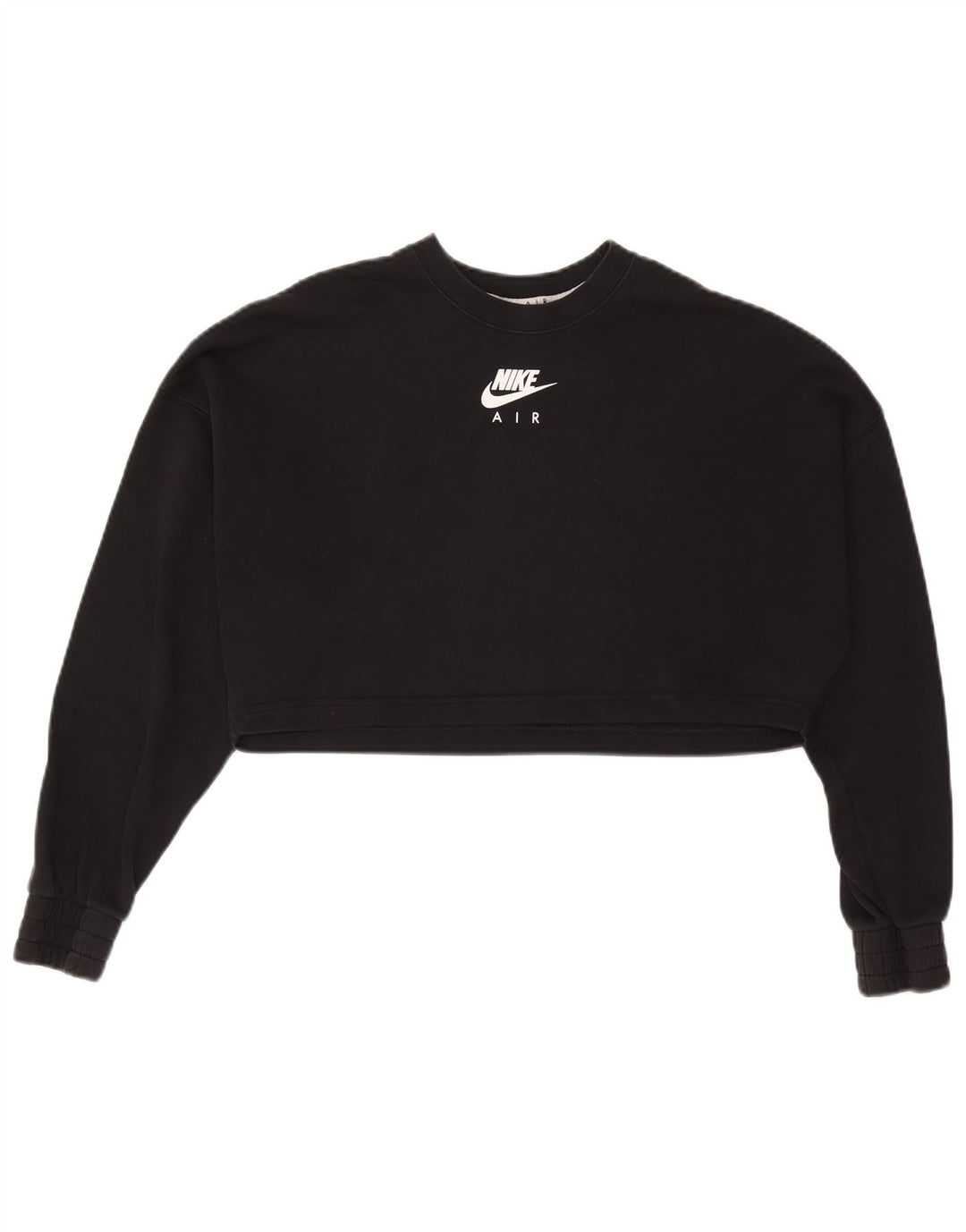 NIKE Felpa corta oversize da donna, maglione UK 14, medio, nero, sportivo