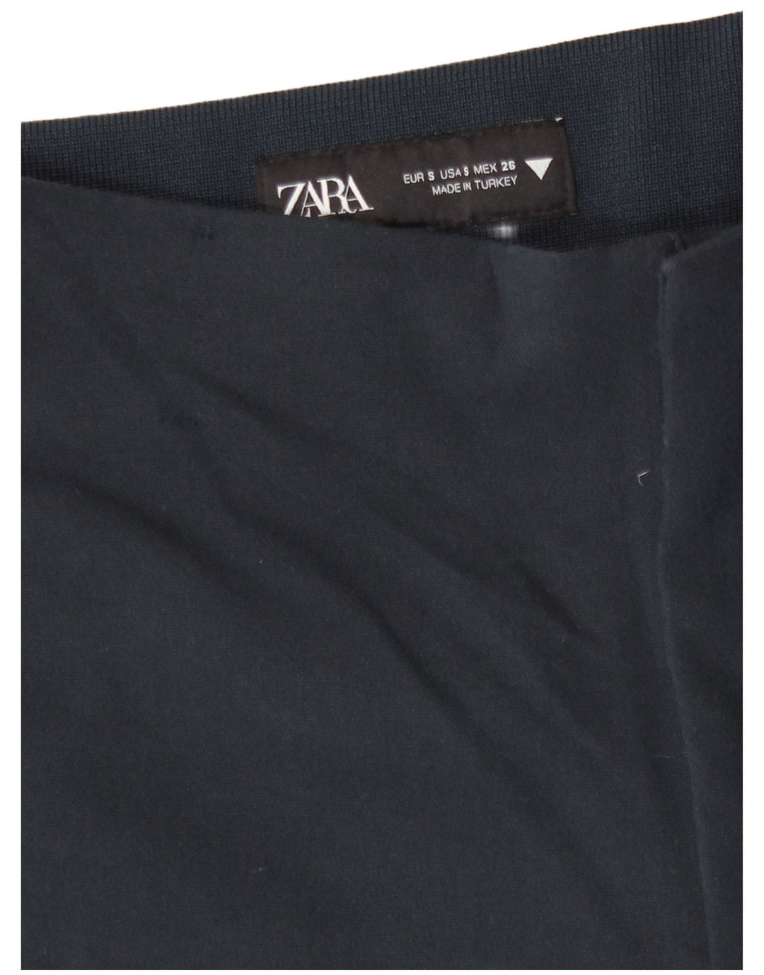 Pantaloni Capri da donna Zara piccoli W26 L19 viscosa blu navy