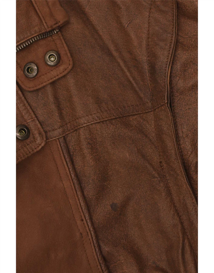 Giacca in pelle da uomo Trapper UK 42 XL Marrone