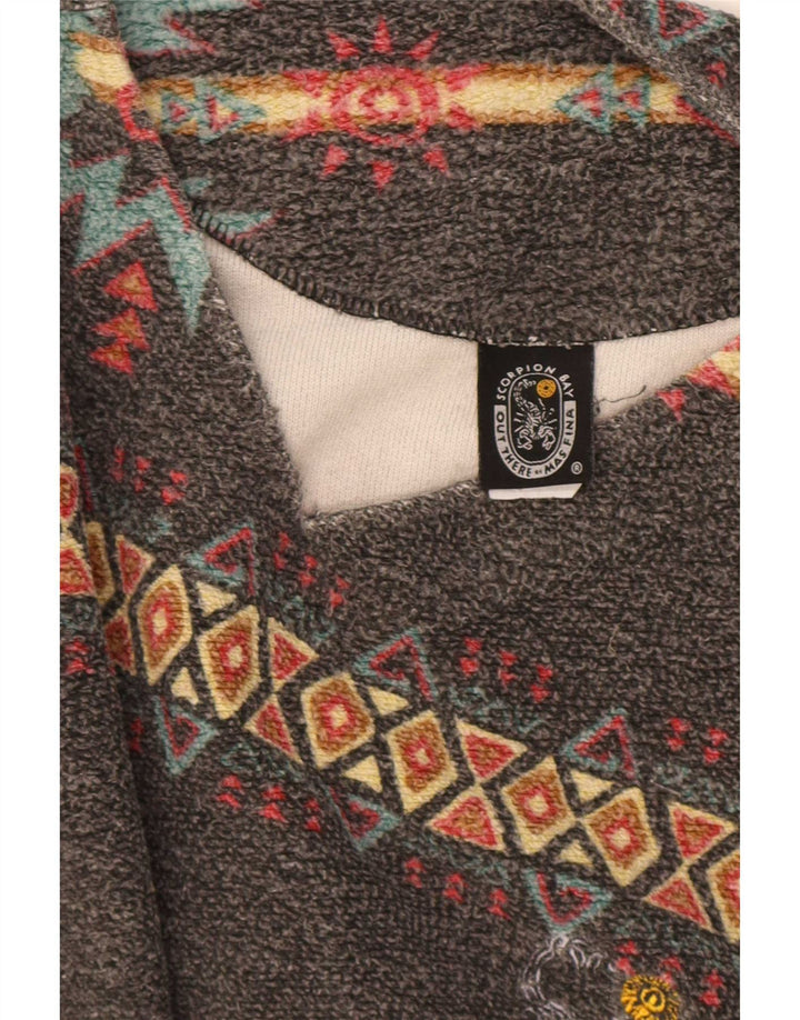 Felpa da uomo Scorpion Bay Maglione grande cotone geometrico grigio