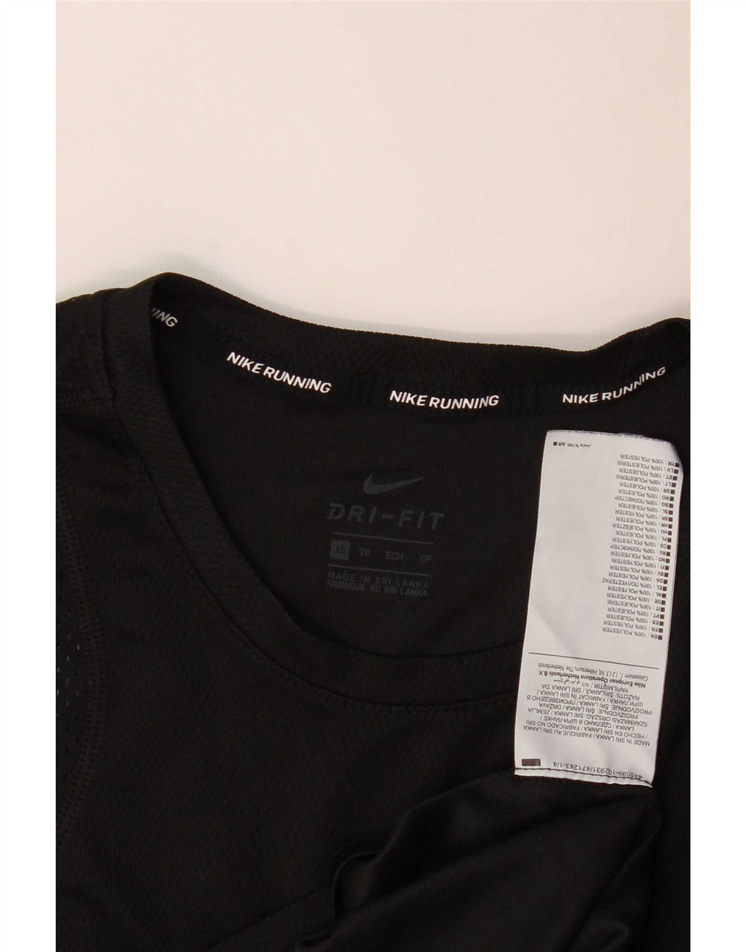 T-shirt Nike Dri Fit da uomo XS nera in poliestere