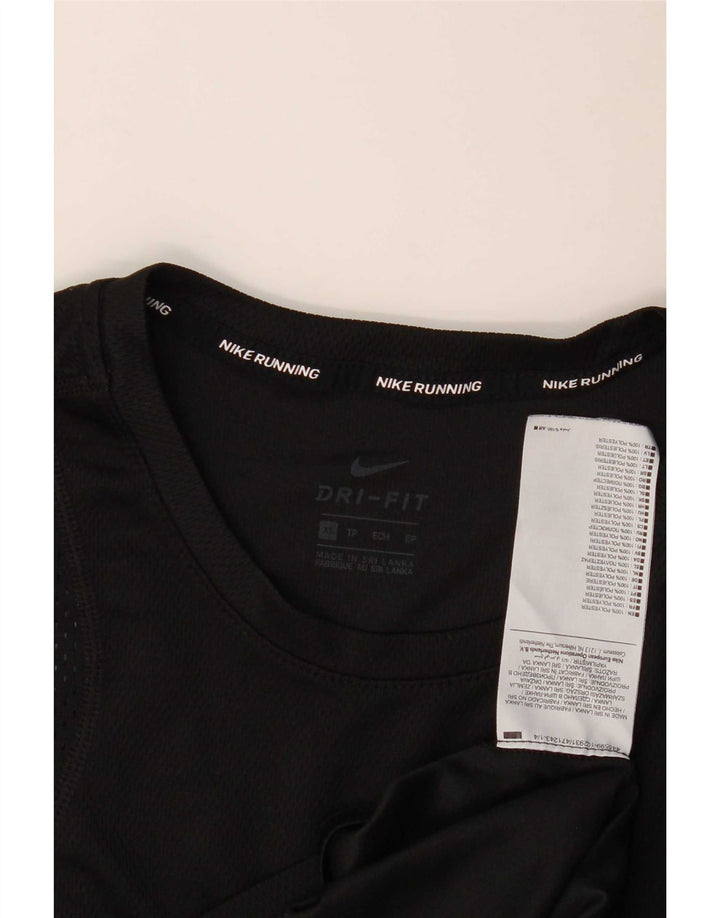 T-shirt Nike Dri Fit da uomo XS nera in poliestere