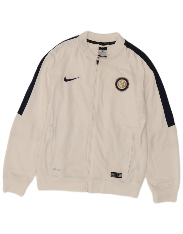 Giacca da tuta da ragazzo Nike Inter Milan 12-13 anni Large Bianca