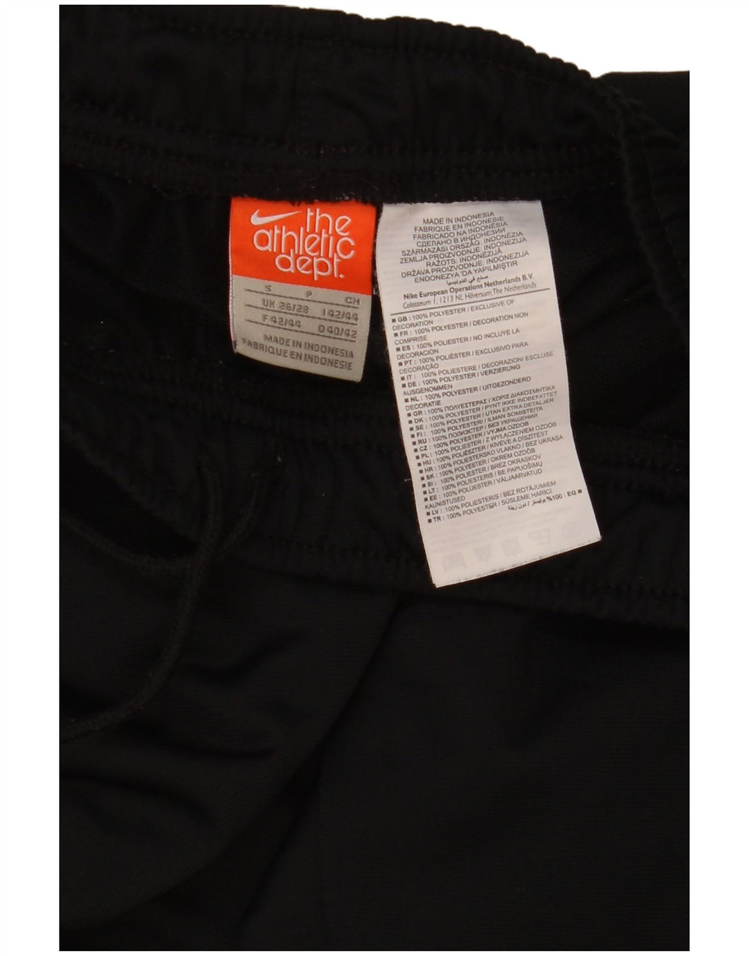 Pantaloni da tuta da uomo Nike UK 26/28 Small Nero Poliestere