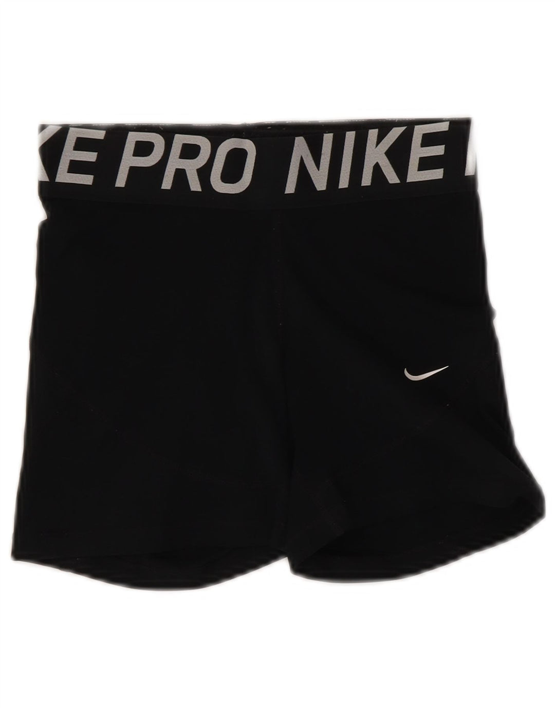 NIKE Pantaloncini sportivi grafici Dri Fit da donna UK 8 piccoli poliestere nero
