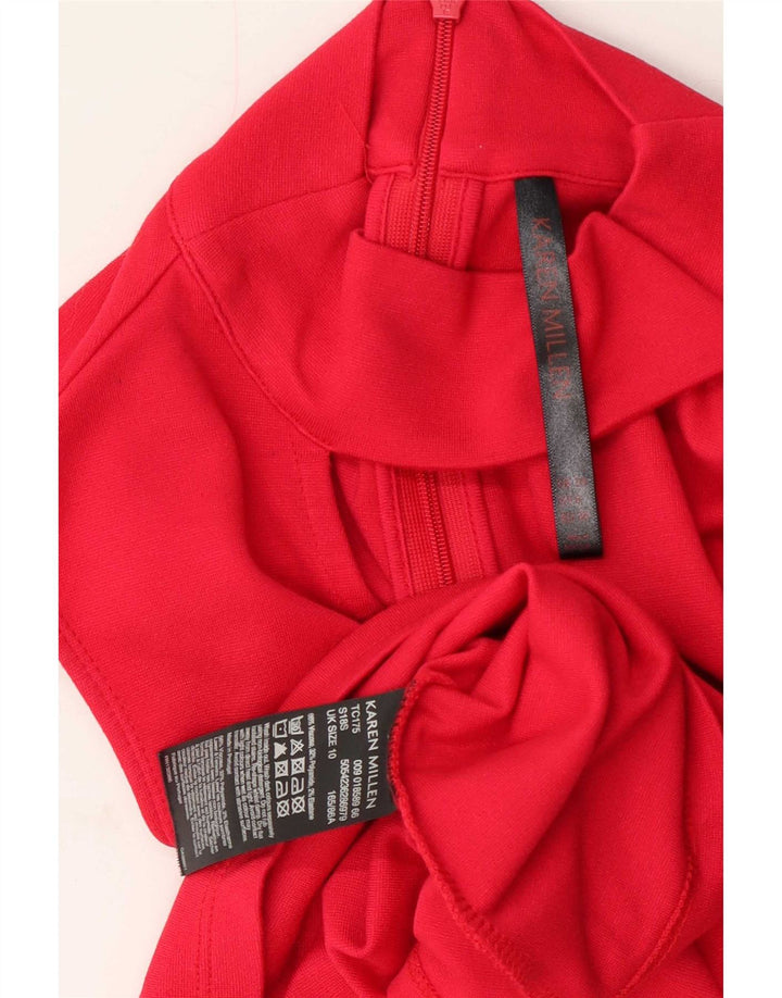 Camicetta da donna Karen Millen Top UK 10 piccola viscosa rossa