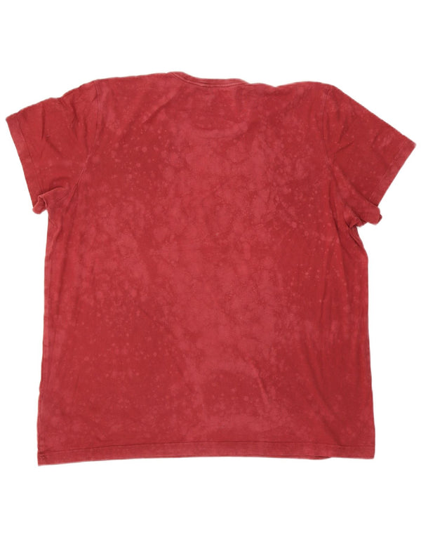 T-shirt grafica da uomo Adidas Top 2XL in cotone rosso