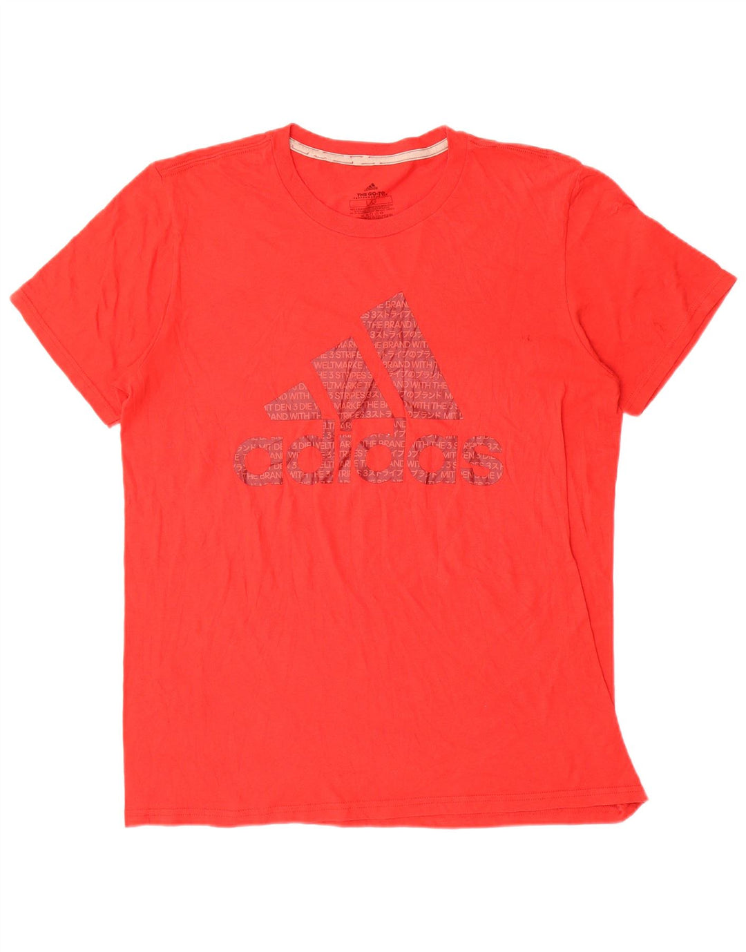 T-shirt grafica Adidas Climalite da uomo, grande, in poliestere rosso