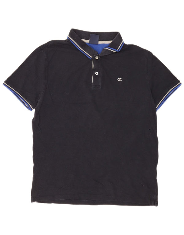 Polo da uomo Champion in cotone blu navy medio
