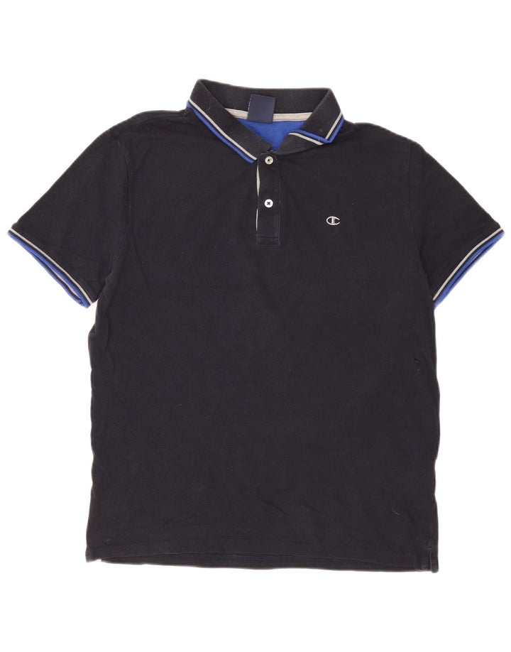Polo da uomo Champion in cotone blu navy medio