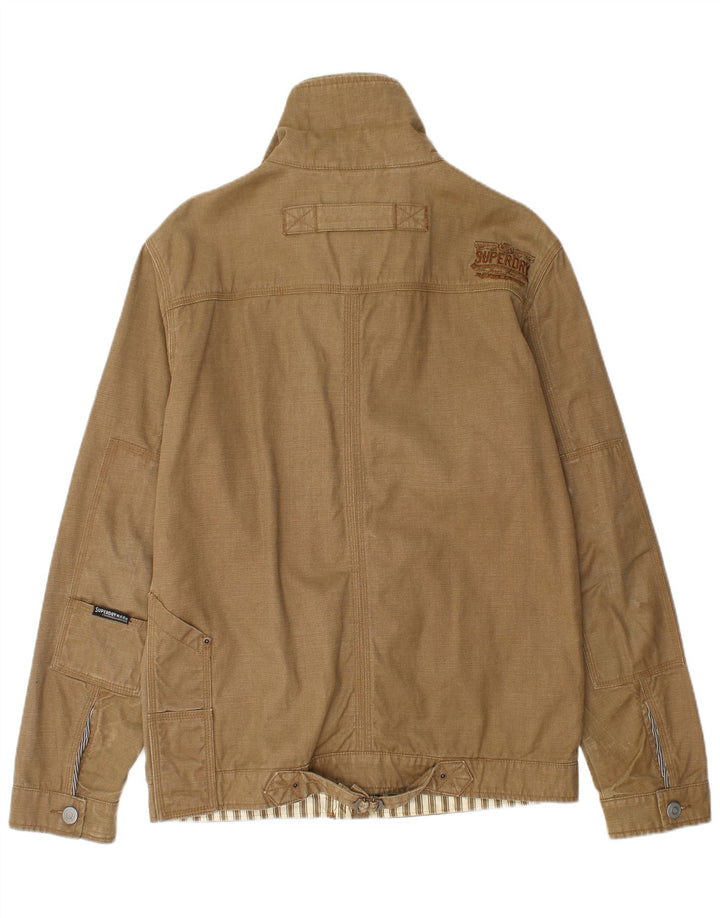 Giacca utility da uomo SUPERDRY UK 40 grande cotone beige
