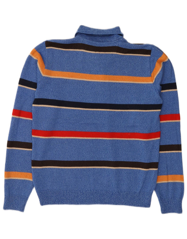 Paul & Shark Maglione da uomo con collo alto a righe grandi blu