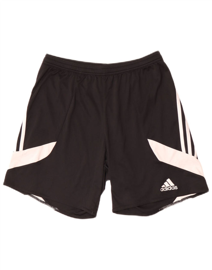 Pantaloncini sportivi Adidas Climalite da uomo, poliestere color block medio nero