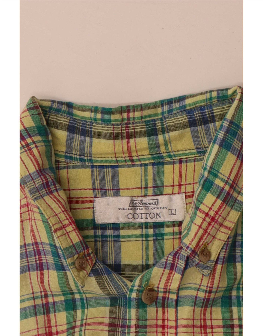 Camicia a maniche corte da uomo St. Bernard, cotone a quadri multicolore grande