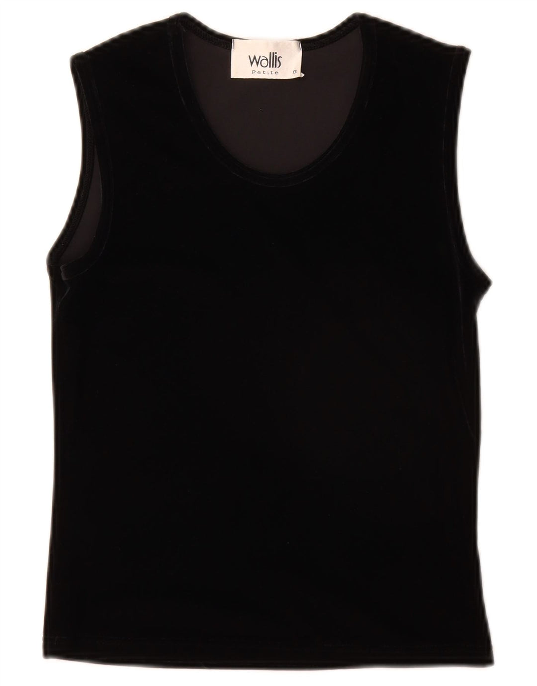 Canotta in velluto petite da donna Wallis UK 8 piccola in poliestere nero