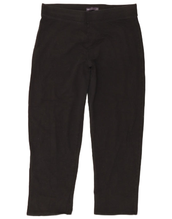Leggings corti da donna Marks & Spencer UK 16 grandi cotone nero