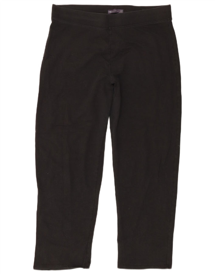 Leggings corti da donna Marks & Spencer UK 16 grandi cotone nero