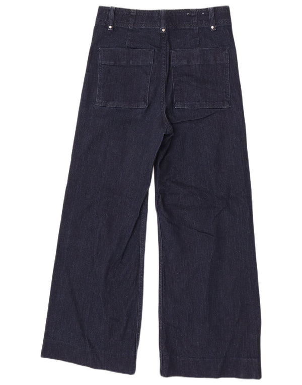Jeans Zara da donna a gamba larga a vita alta EU 38 Small W28 L28 Cotone blu navy