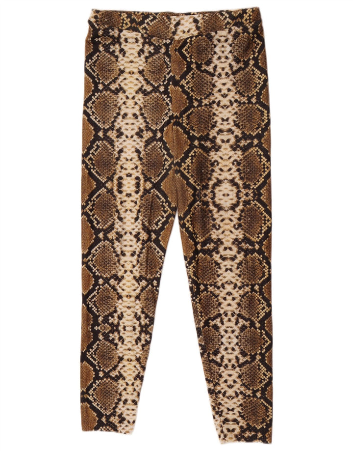 Leggings Zara da donna UK 12 Poliestere con stampa animalier marrone medio