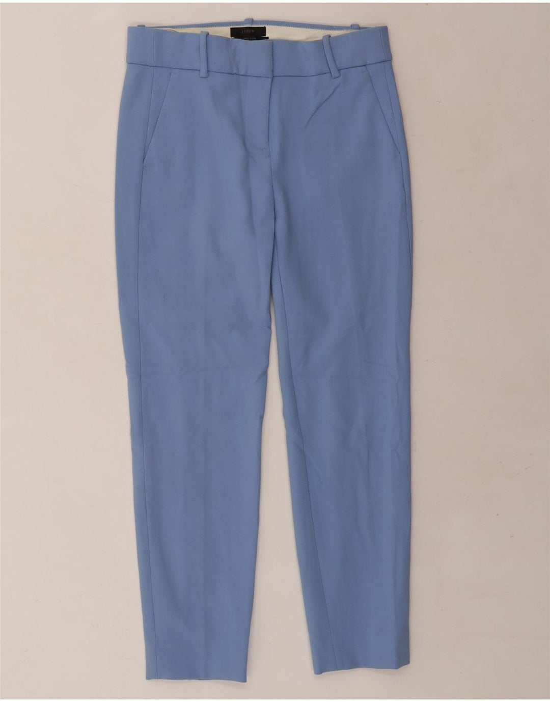 J. CREW Pantaloni chino slim Cameron da donna US 2 XS W25 L25 poliestere blu