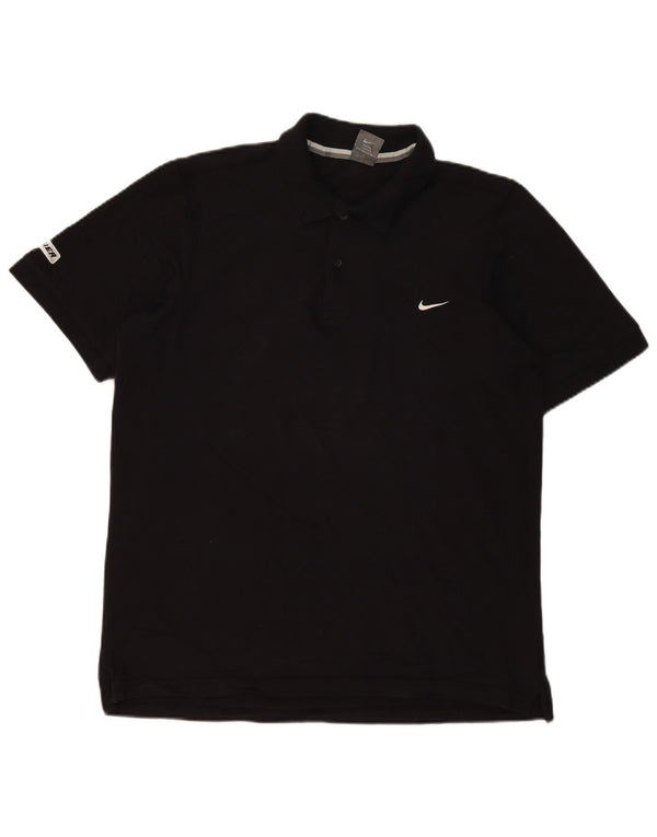 Polo grafica da uomo Nike UK 42/44 grande cotone nero