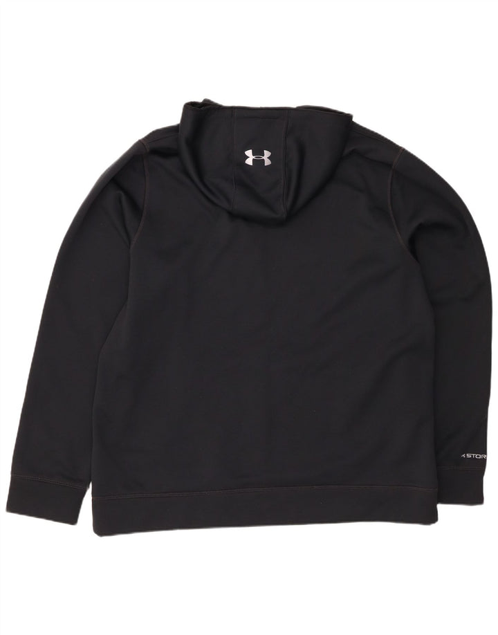 Felpa con cappuccio grafica da uomo UNDER ARMOUR XL poliestere blu navy