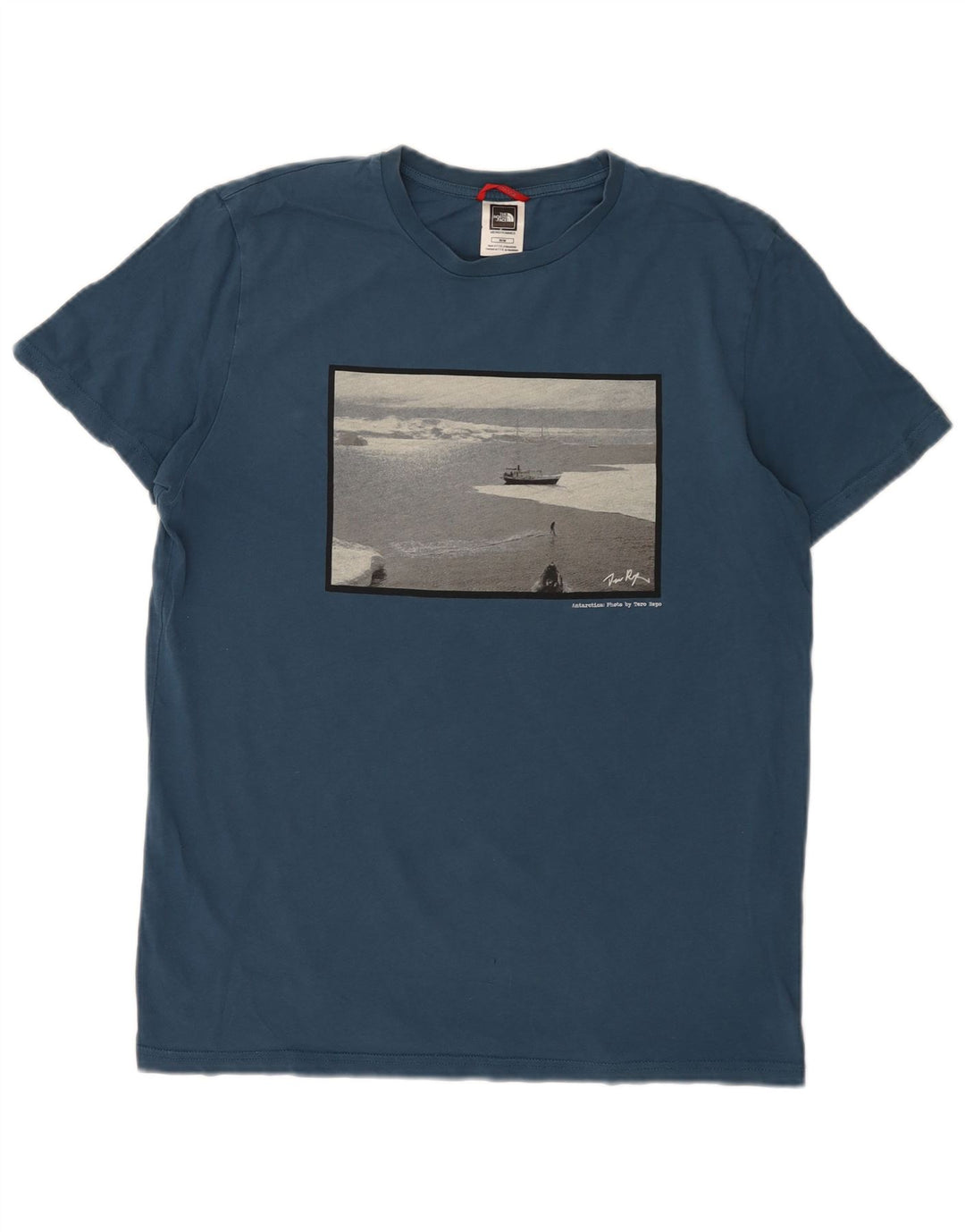 T-shirt grafica da uomo The North Face Top in cotone blu medio