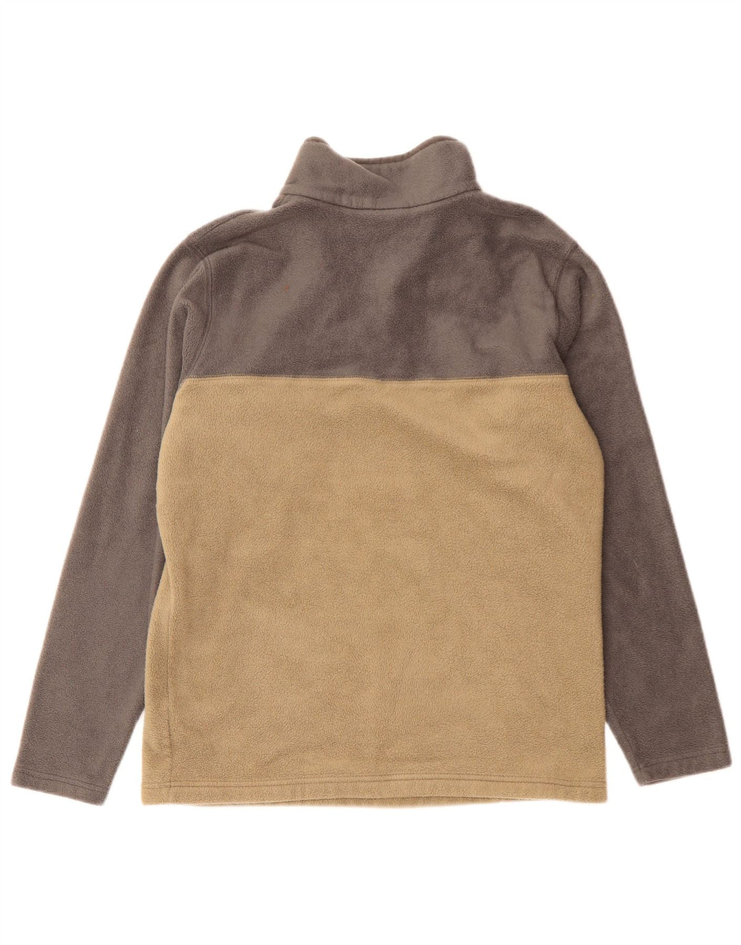 Maglione in pile da uomo Columbia con bottone e collo in poliestere color block beige medio