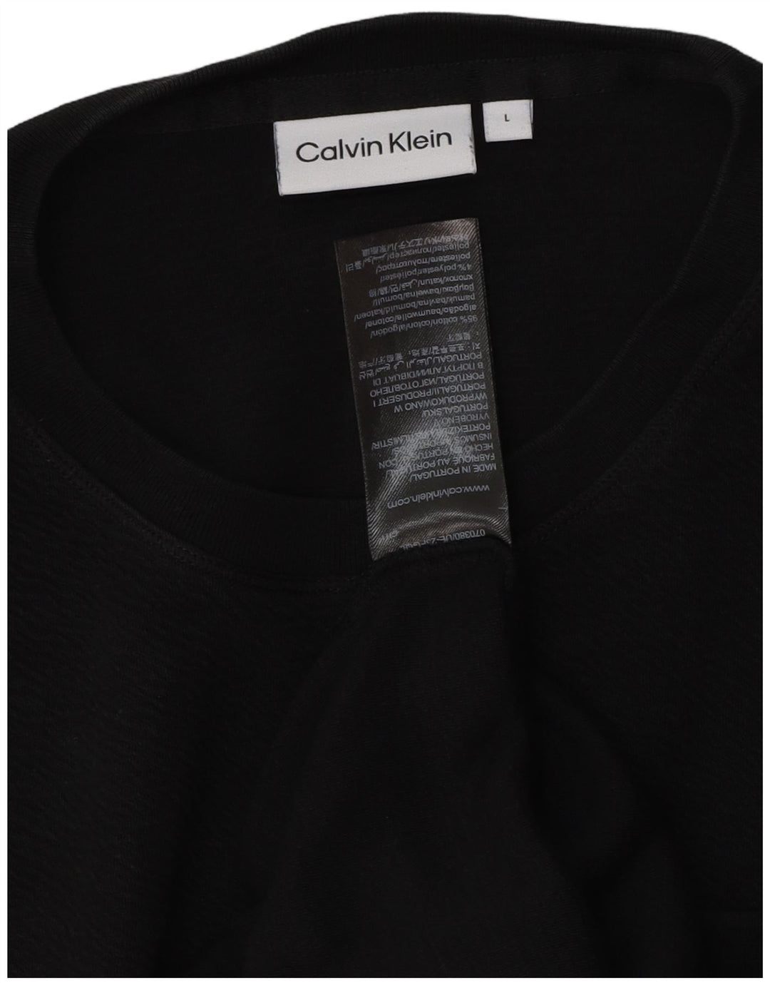 T-shirt da uomo Calvin Klein Top grande in cotone nero