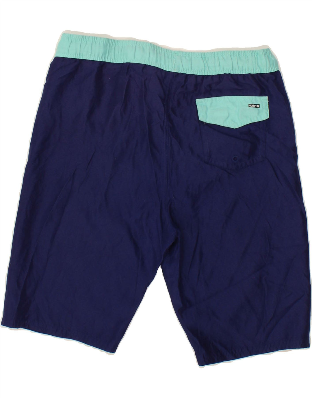HURLEY Boys Graphic Sport Shorts 13-14 Years Large Navy Blue Polyester Vintage Hurley and Second-Hand Hurley from Messina Hembry 