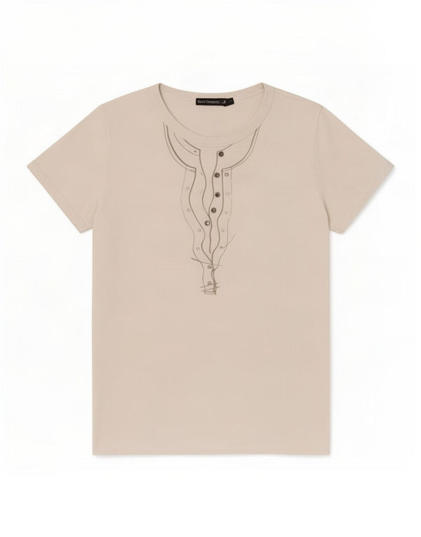 T-shirt grafica da donna Best Company Top UK 16 grande cotone bianco
