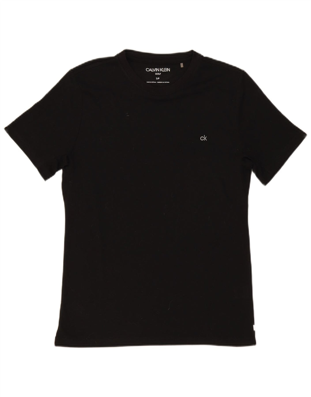 CALVIN KLEIN T-shirt da golf da uomo Top Small Nero Poliestere