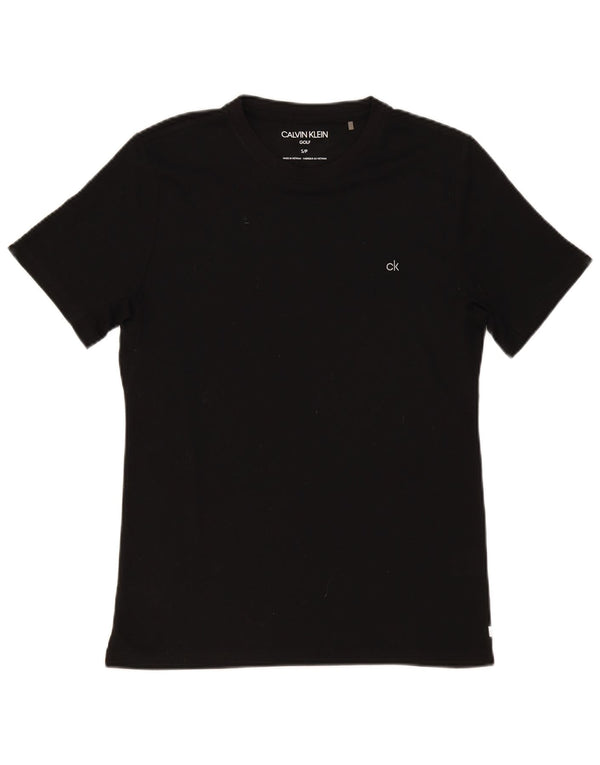 CALVIN KLEIN T-shirt da golf da uomo Top Small Nero Poliestere